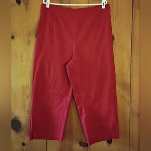 Vintage Sport Timer Cropped Wide Leg Cotton Pull On Pants